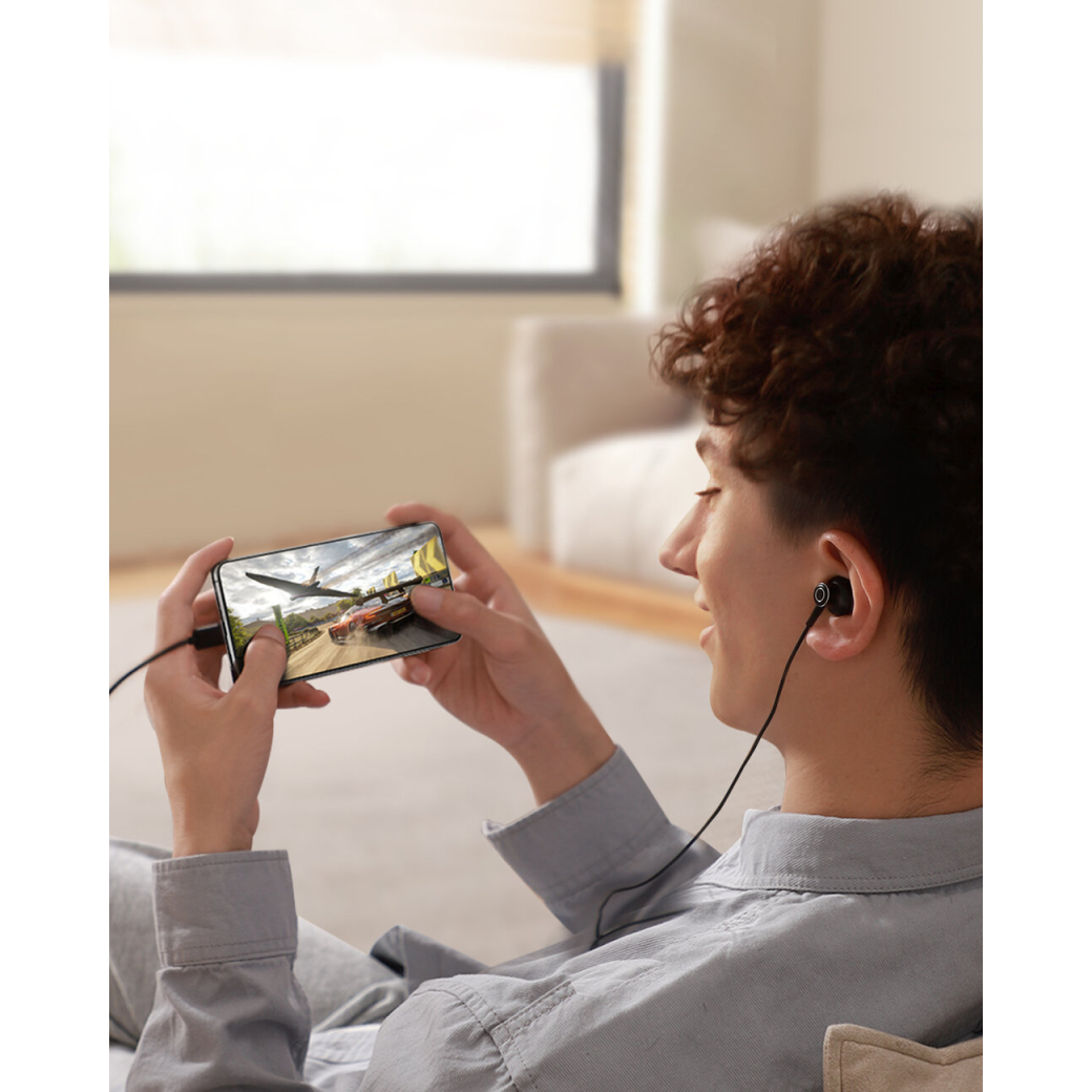 Joyroom TYPE-C Series JR-EC07 USB-C in-ear ausinės metal - Juodas 10 Joyroom TYPE-C Series JR-EC07 USB-C in-ear ausinės metal - Juodas 10