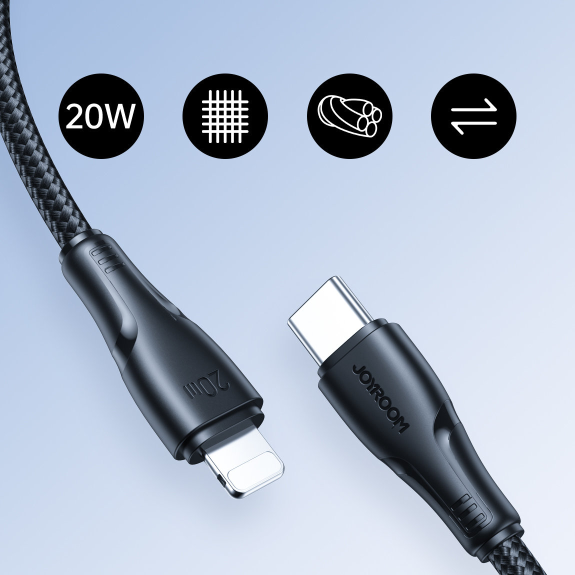Joyroom USB C - Lightning 20W Surpass Series cable for fast charging and data transfer 1.2 m Juodas (S-CL020A11) 7 Joyroom USB C - Lightning 20W Surpass Series cable for fast charging and data transfer 1.2 m Juodas (S-CL020A11) 7