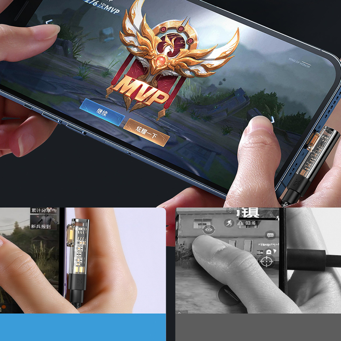 Joyroom Angled Lightning - USB cable for fast charging and data transfer 2.4A 1.2 m Juodas (S-UL012A6) 3 Joyroom Angled Lightning - USB cable for fast charging and data transfer 2.4A 1.2 m Juodas (S-UL012A6) 3