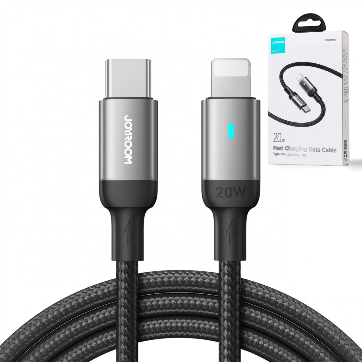 Joyroom cable USB C - Lightning 20W A10 Series 1.2 m Juodas (S-CL020A10) 3 Joyroom cable USB C - Lightning 20W A10 Series 1.2 m Juodas (S-CL020A10) 3