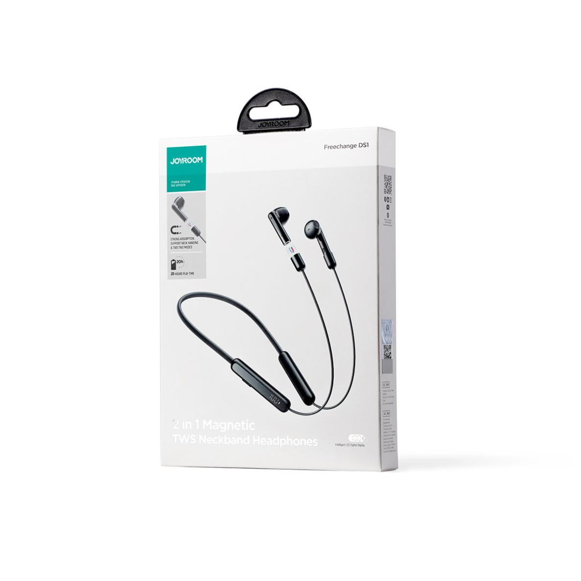 Joyroom DS1 Sport Wireless Neckband ausinės - Juodas 7 Joyroom DS1 Sport Wireless Neckband ausinės - Juodas 7