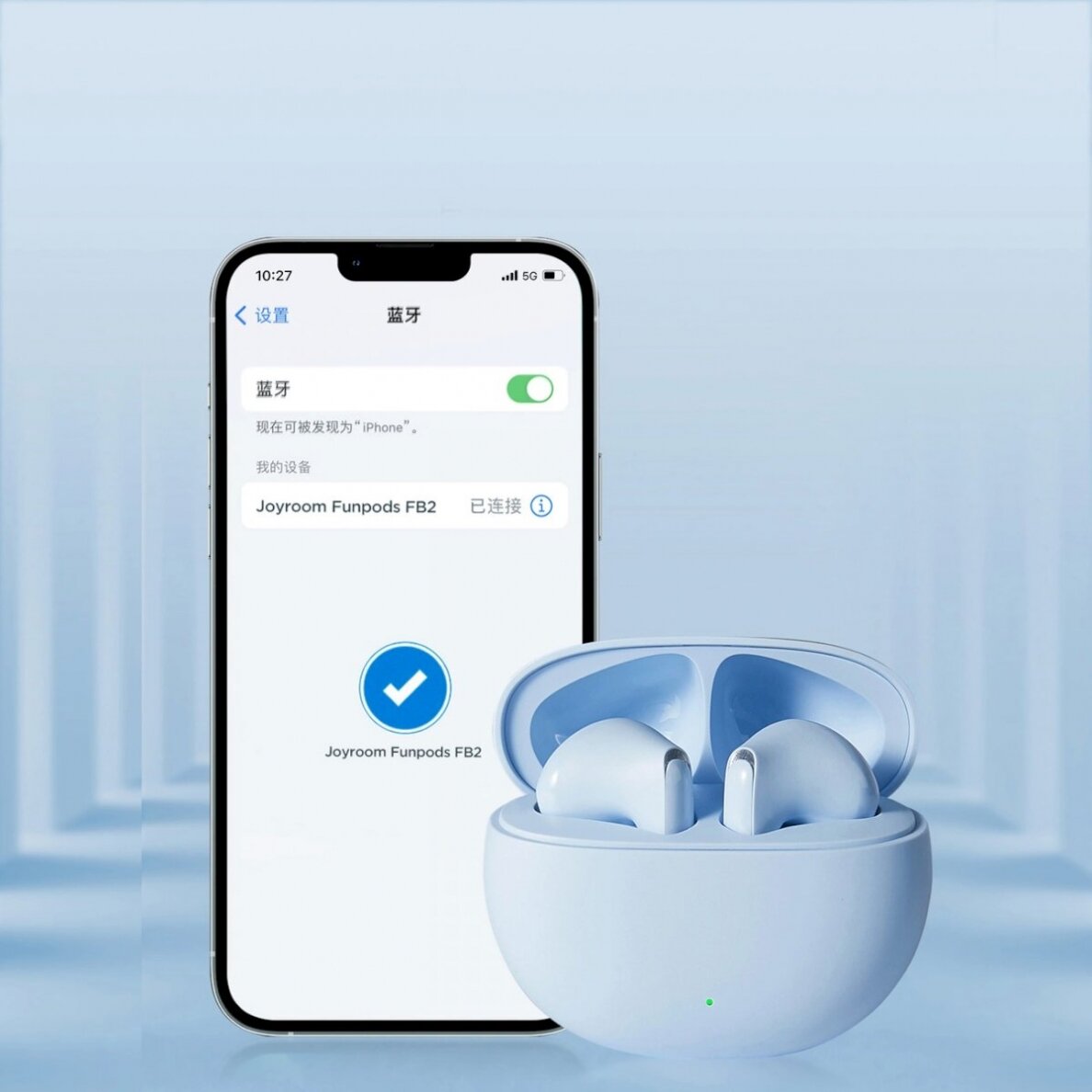 Joyroom Funpods wireless in-ear Ausinės (JR-FB2) - blue 9 Joyroom Funpods wireless in-ear Ausinės (JR-FB2) - blue 9