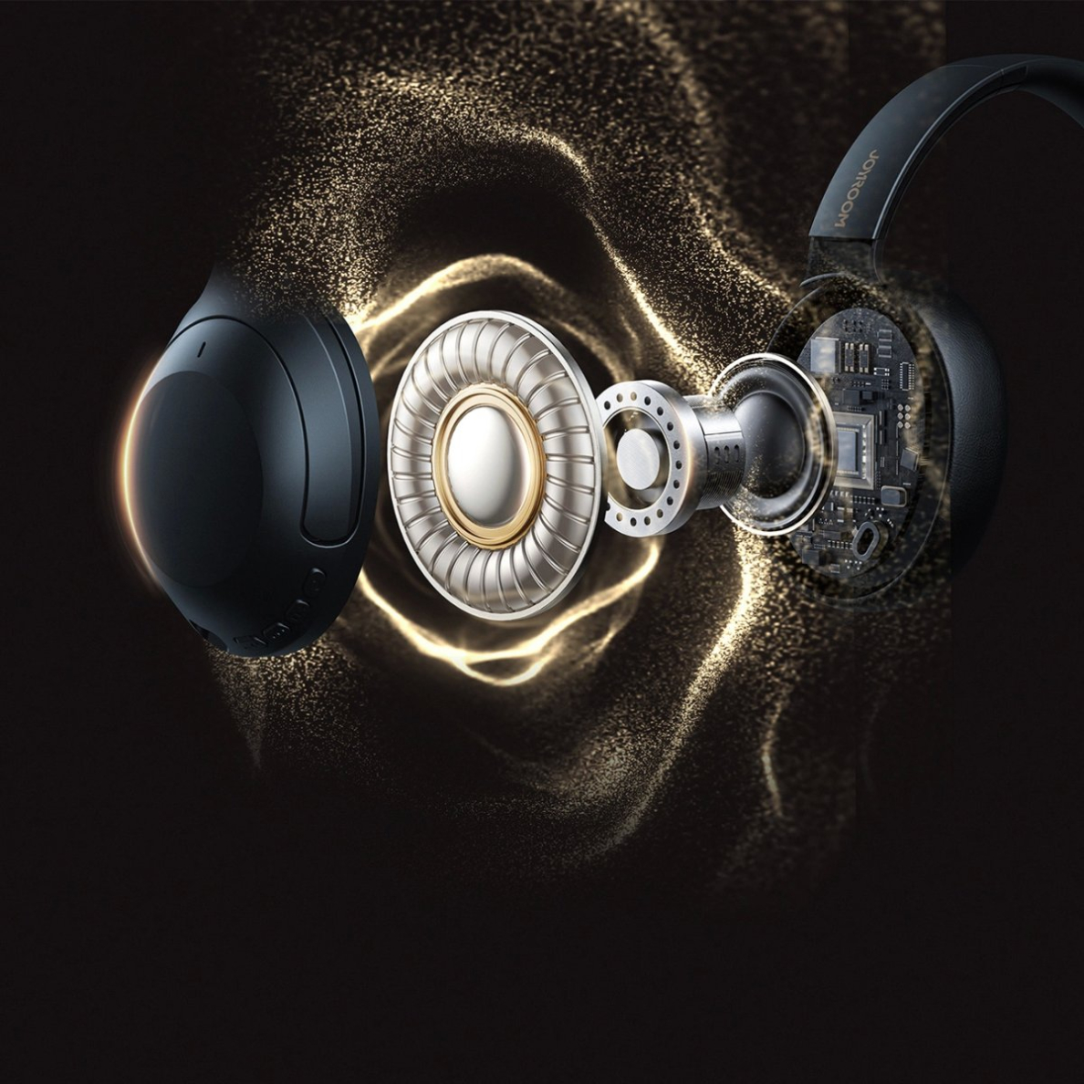 Joyroom JR-JH2 J-Head Series belaidės ausinės su ANC Bluetooth – juodos 10