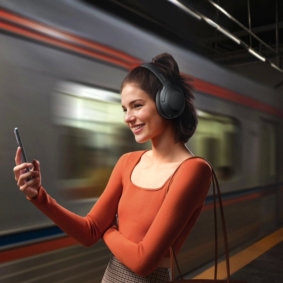 Joyroom JR-JH2 J-Head Series belaidės ausinės su ANC Bluetooth – juodos 12