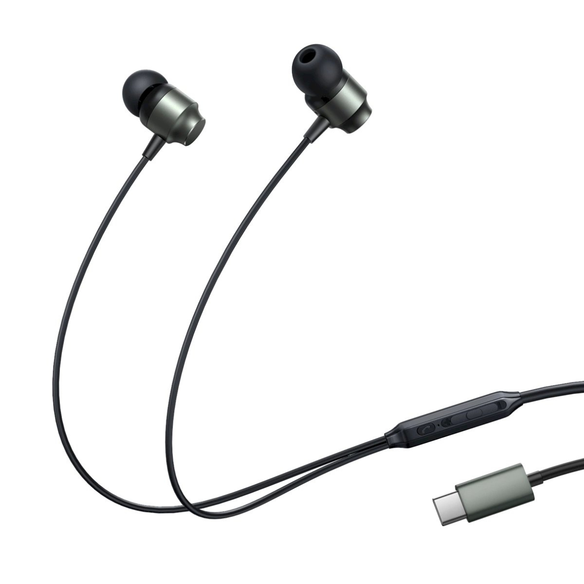 Joyroom JR-EC06 USB-C in-ear ausinės – pilkos 6
