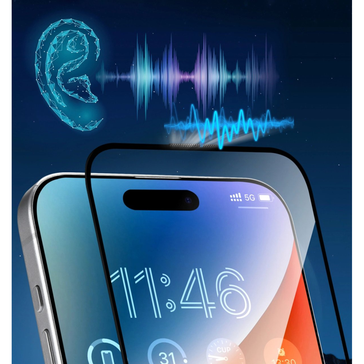 Joyroom JR-MKN0313 Corning Eyecare grūdintas stiklas skirtas iPhone 15 Plus/16 Plus 10