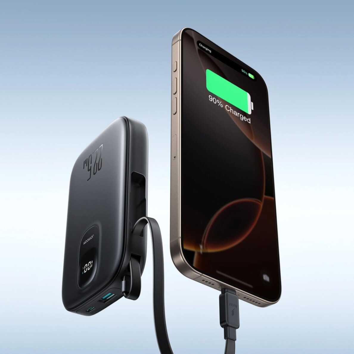 Išorinė baterija Power Bank Joyroom JR-PBF17 22.5W 10000mAh su įmontuotu USB-C kabeliu + 0.25 cm USB-C kabeliu – juoda 6 Išorinė baterija Power Bank Joyroom JR-PBF17 22.5W 10000mAh su įmontuotu USB-C kabeliu + 0.25 cm USB-C kabeliu – juoda 6