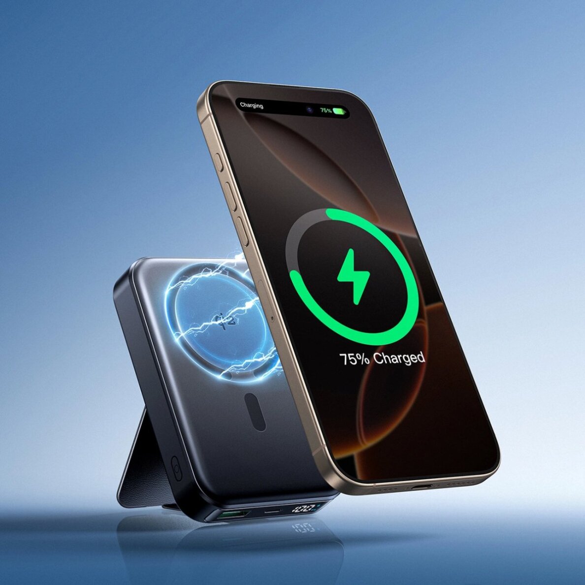 Išorinė baterija Power Bank Joyroom JR-PBM11 10000mAh 22.5W Qi2, MagSafe suderinama, su stovu – juoda 6