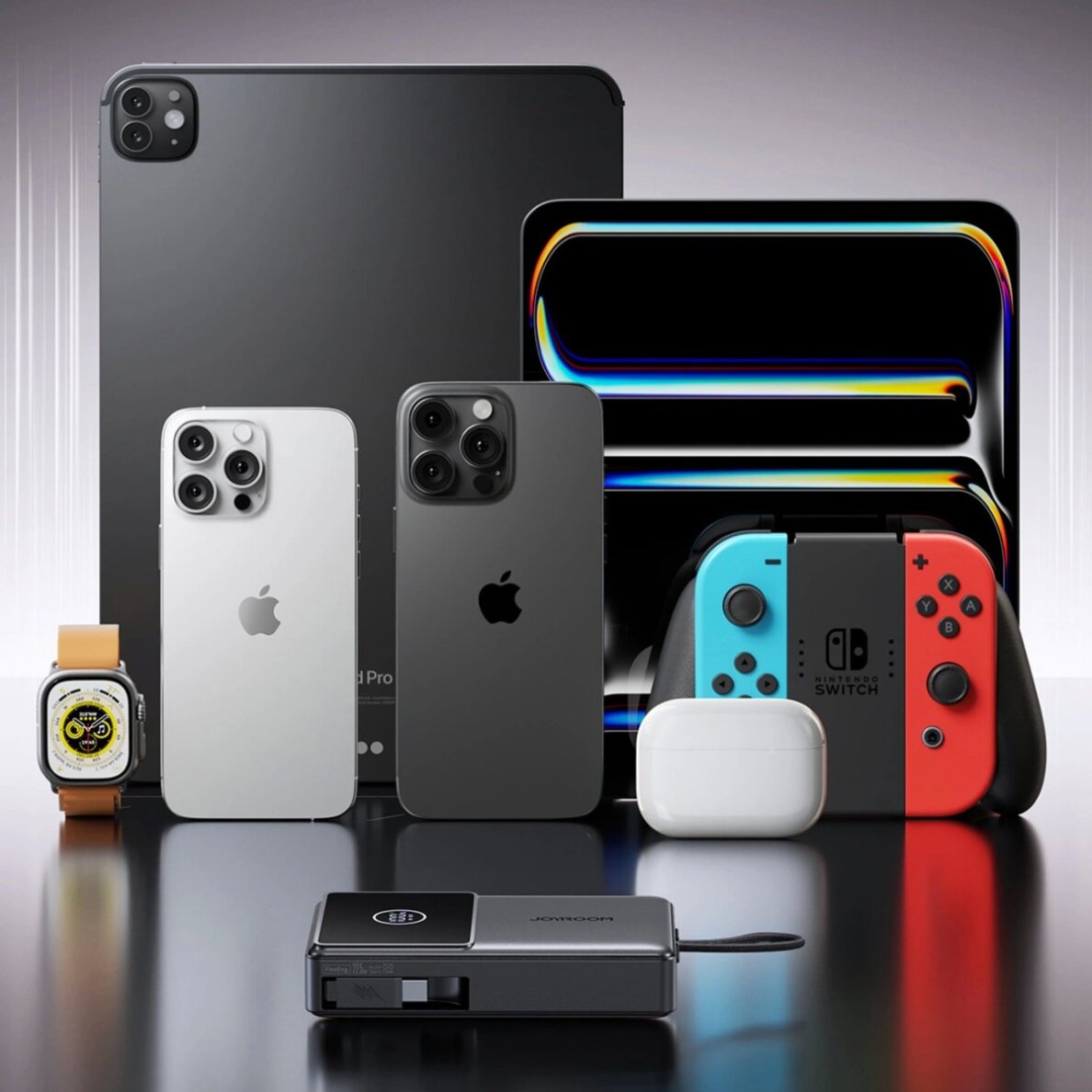 Išorinė baterija Power Bank Joyroom JR-PR1 10000mAh 22.5W su įtraukiamu USB-C kabeliu – juoda 11