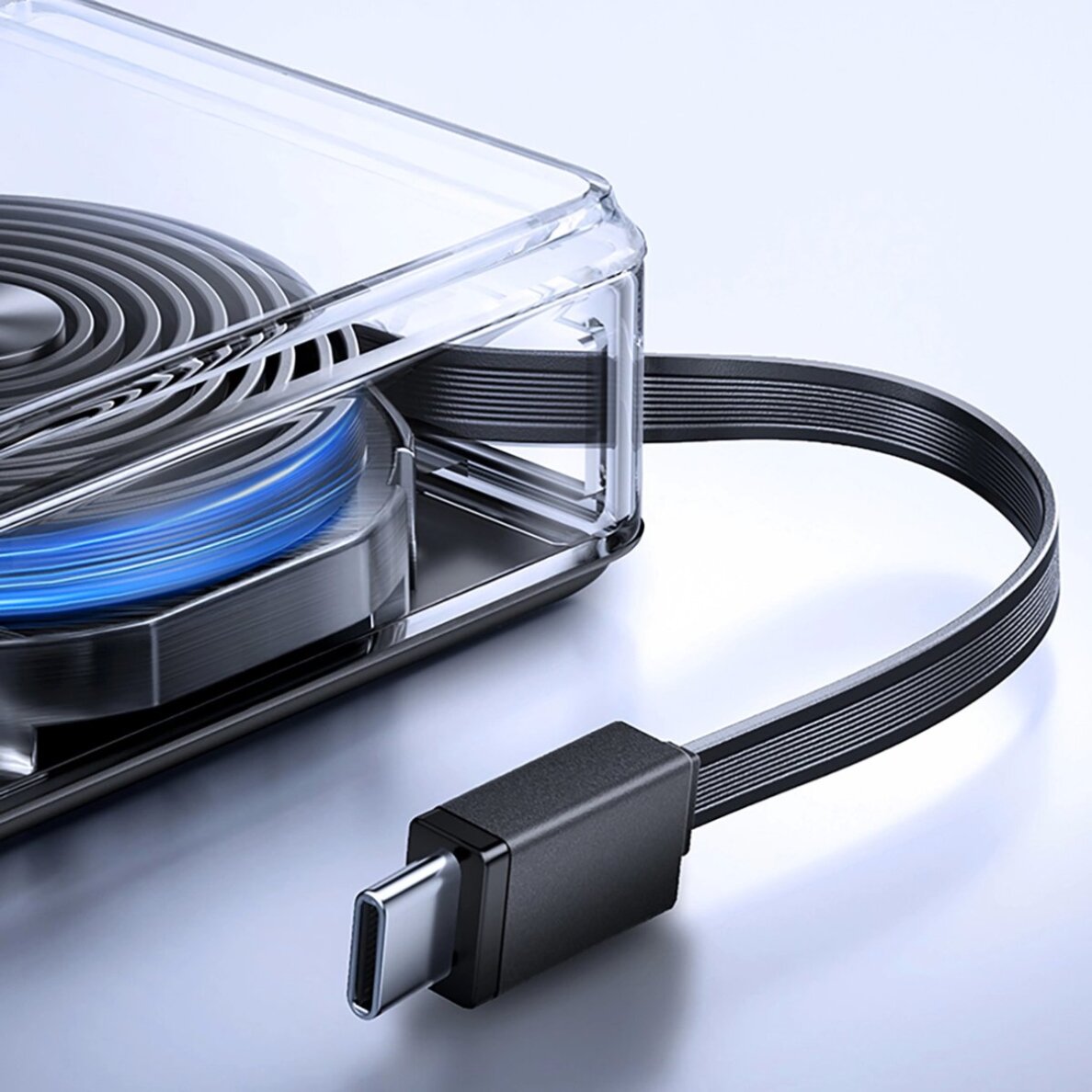 Išorinė baterija Power Bank Joyroom JR-PR1 10000mAh 22.5W su įtraukiamu USB-C kabeliu – juoda 2 Išorinė baterija Power Bank Joyroom JR-PR1 10000mAh 22.5W su įtraukiamu USB-C kabeliu – juoda 2