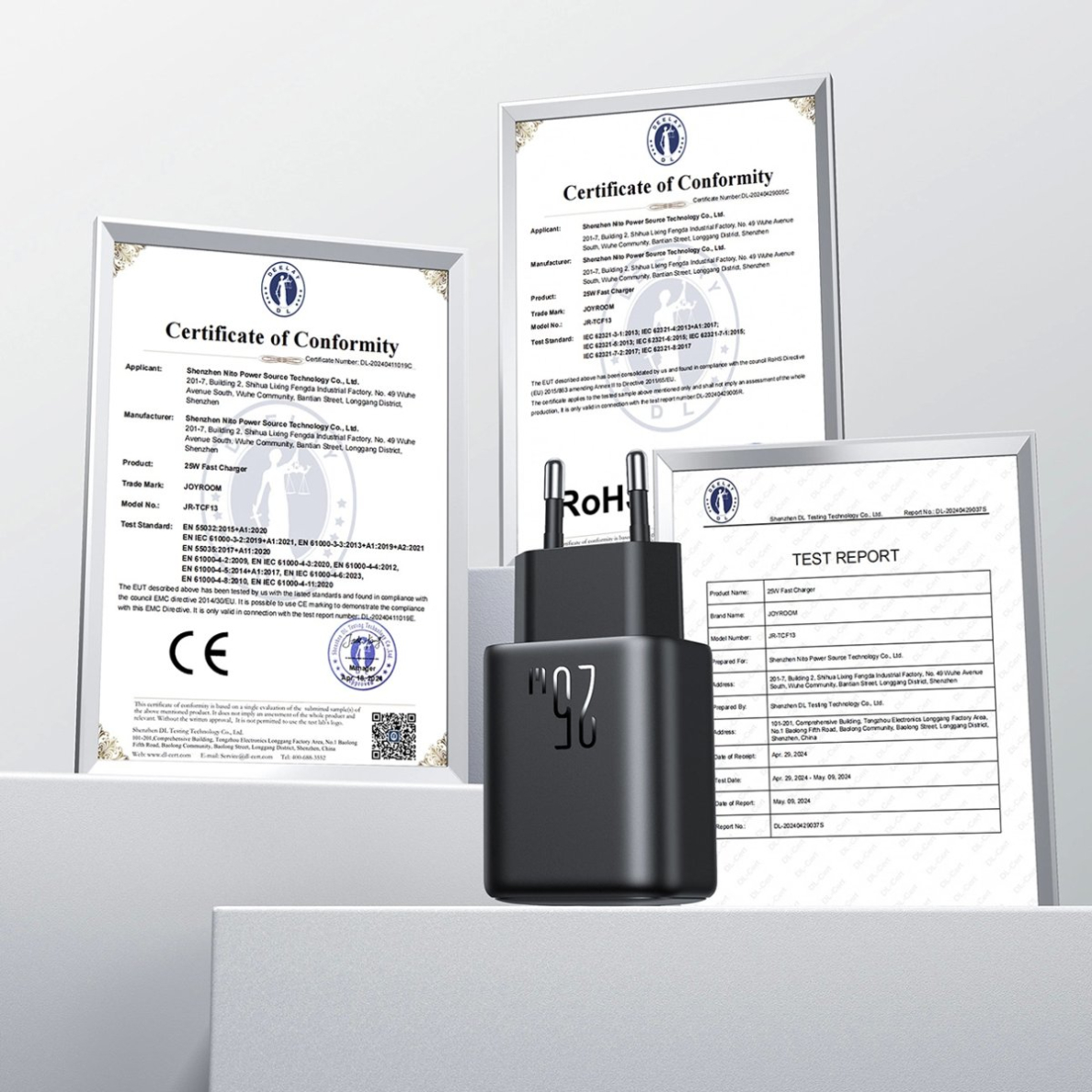 Joyroom JR-TCF13 tinklo įkroviklis USB-C / USB-A 25W SFC / PPS / PD – juodas 15