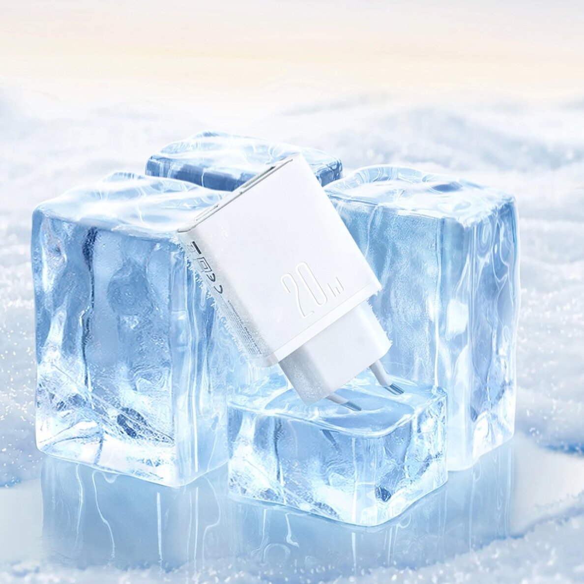 Sieninis įkroviklis Joyroom JR-TCF14 20W USB-A / USB-C itin plonas – baltas 12