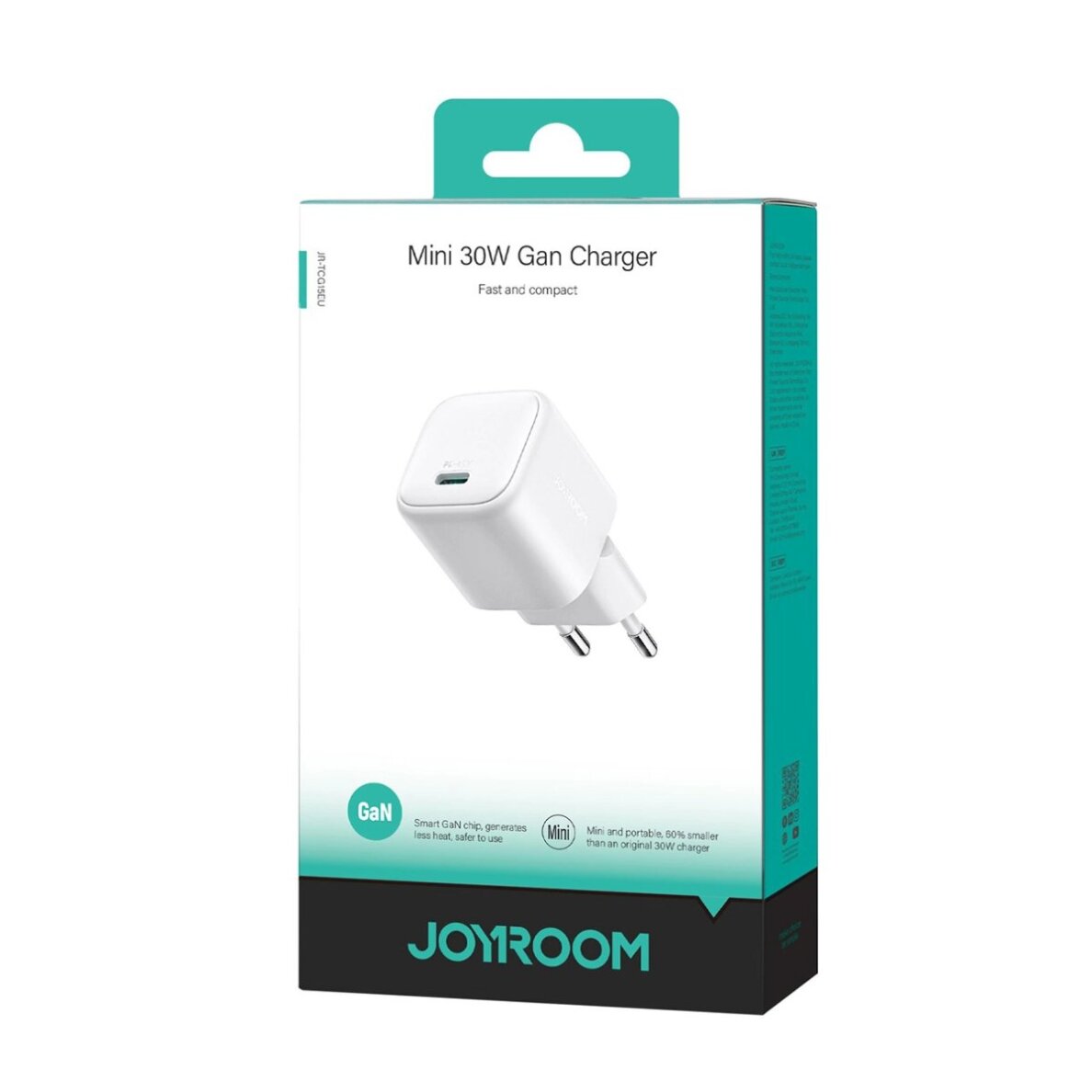 Sieninis įkroviklis Joyroom JR-TCG15 Mini 30W GaN USB-C – baltas 3