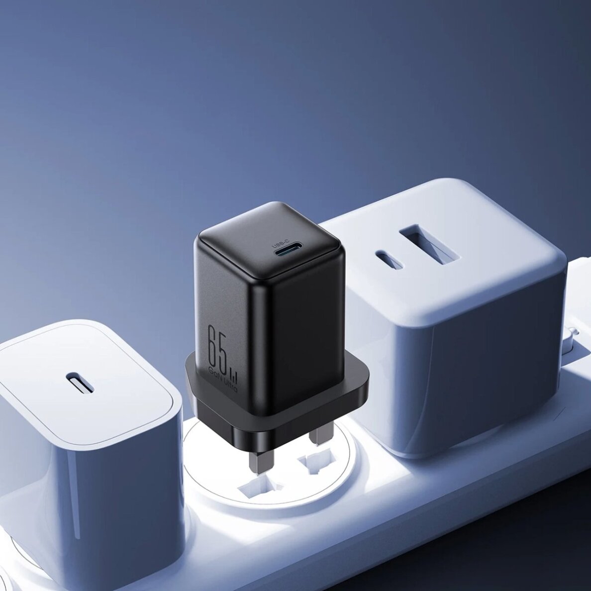 Sieninis įkroviklis Joyroom JR-TCG18 65W 1x USB-C (UK kištukas) – juodas 2