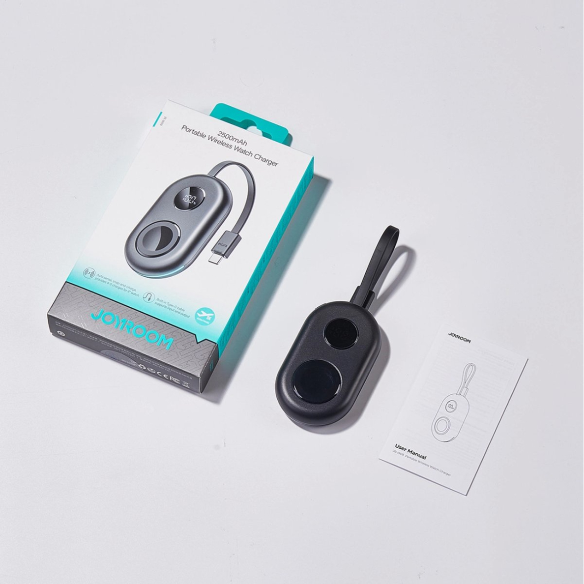 Indukcinis įkroviklis Joyroom JR-W09 3W su USB-C kabeliu, skirtas Apple Watch – juodas 2