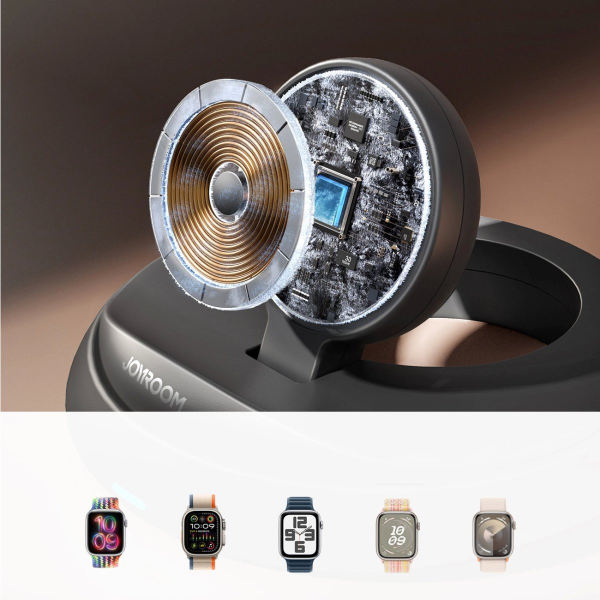 Sulankstomas indukcinis įkroviklis Joyroom JR-W12, skirtas Apple Watch – juodas 8 Sulankstomas indukcinis įkroviklis Joyroom JR-W12, skirtas Apple Watch – juodas 8