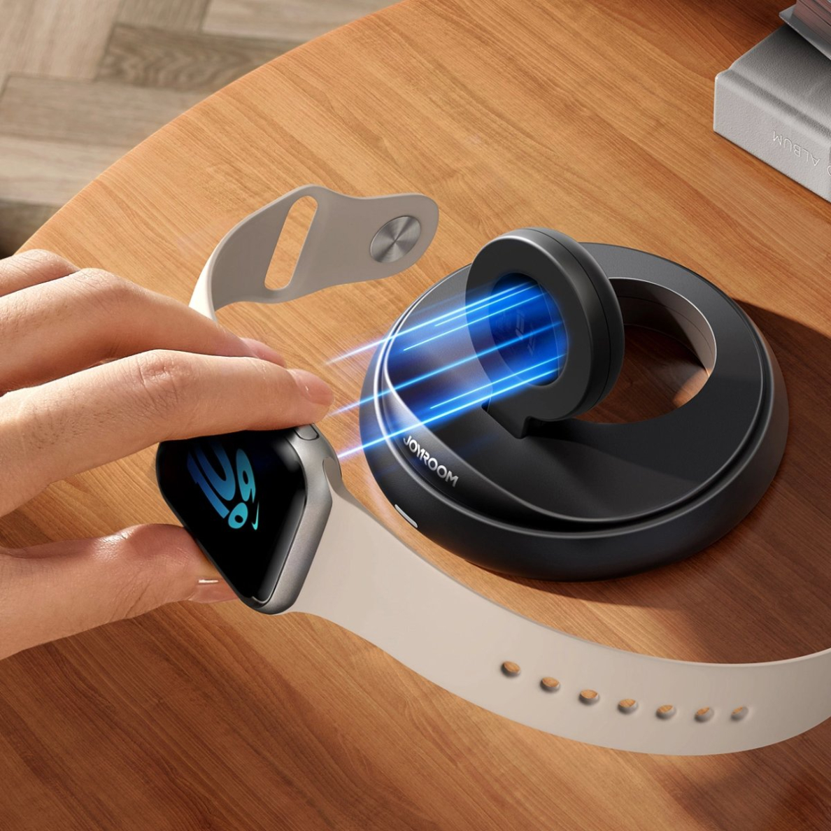 Sulankstomas indukcinis įkroviklis Joyroom JR-W12, skirtas Apple Watch – juodas 9