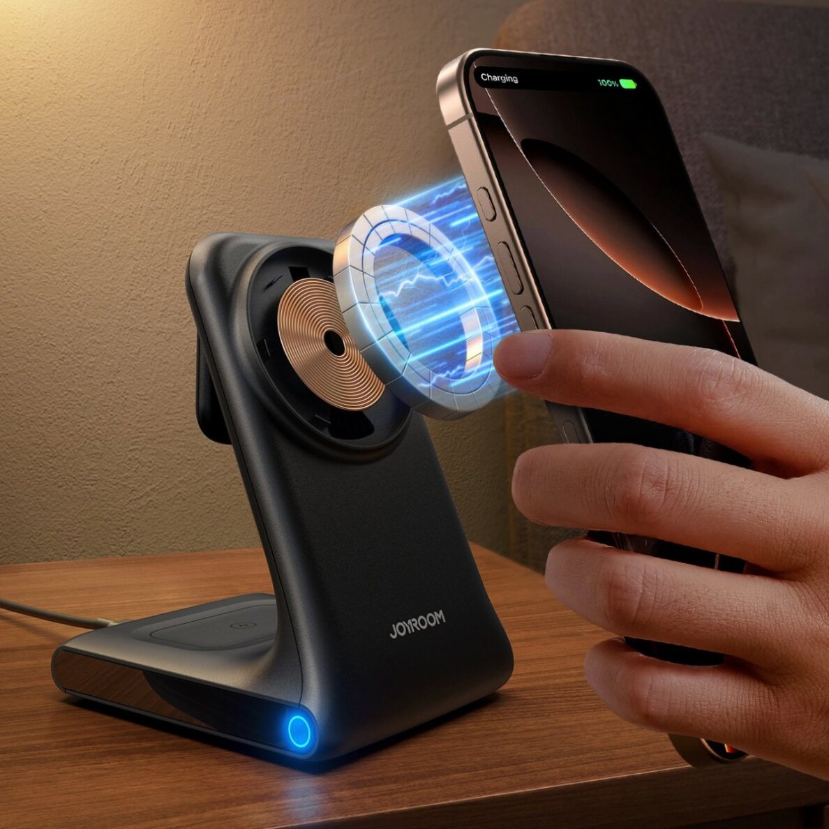 Belaidis įkroviklis Joyroom JR-W15 3in1 stotelė su MagSafe – juoda 9