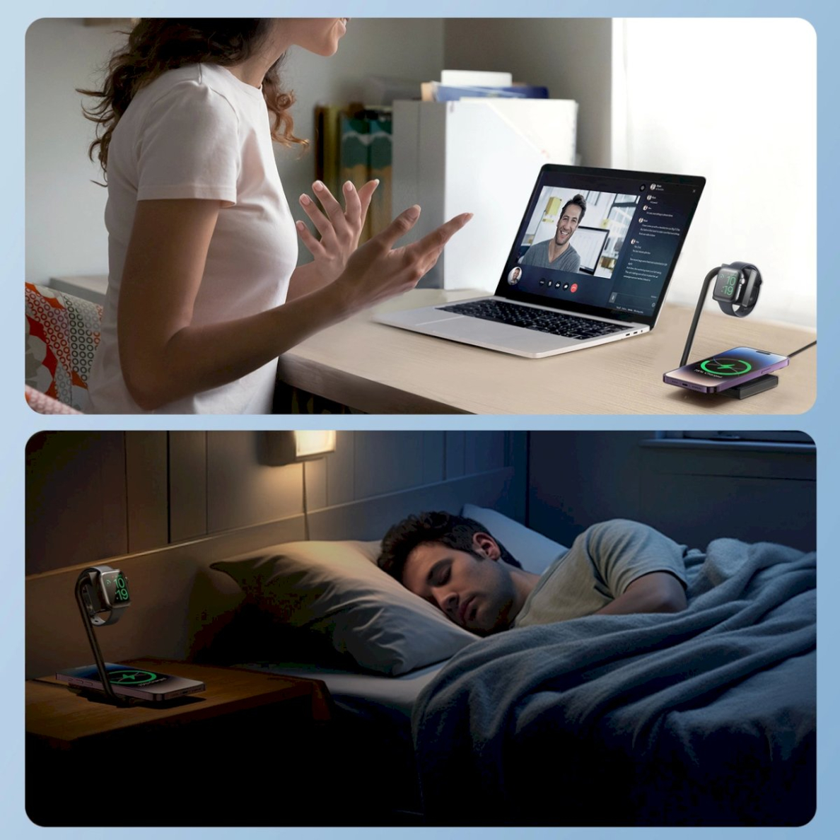 Joyroom JR-WQN05 15W MagSafe / Qi 2in1 inductive Įkroviklis  foldable - Juodas 12 Joyroom JR-WQN05 15W MagSafe / Qi 2in1 inductive Įkroviklis  foldable - Juodas 12