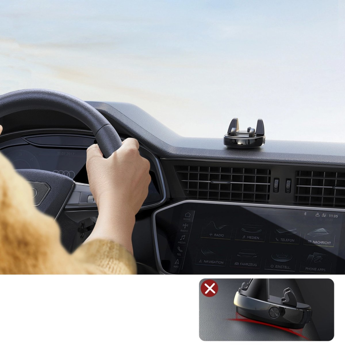 Joyroom JR-ZS330 automobilinis telefono laikiklis – juodas 11 Joyroom JR-ZS330 automobilinis telefono laikiklis – juodas 11