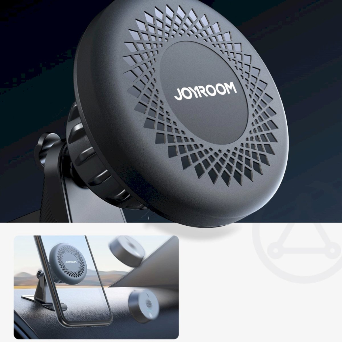 Joyroom JR-ZS356 magnetic cockpit Telfono laikiklis - tamsiai pilkas 8 Joyroom JR-ZS356 magnetic cockpit Telfono laikiklis - tamsiai pilkas 8