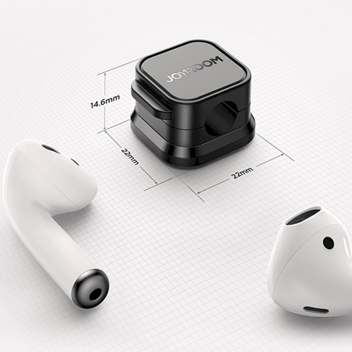 Joyroom JR-ZS368 magnetinis kabelių laikiklis – juodas (3 vnt.) 13