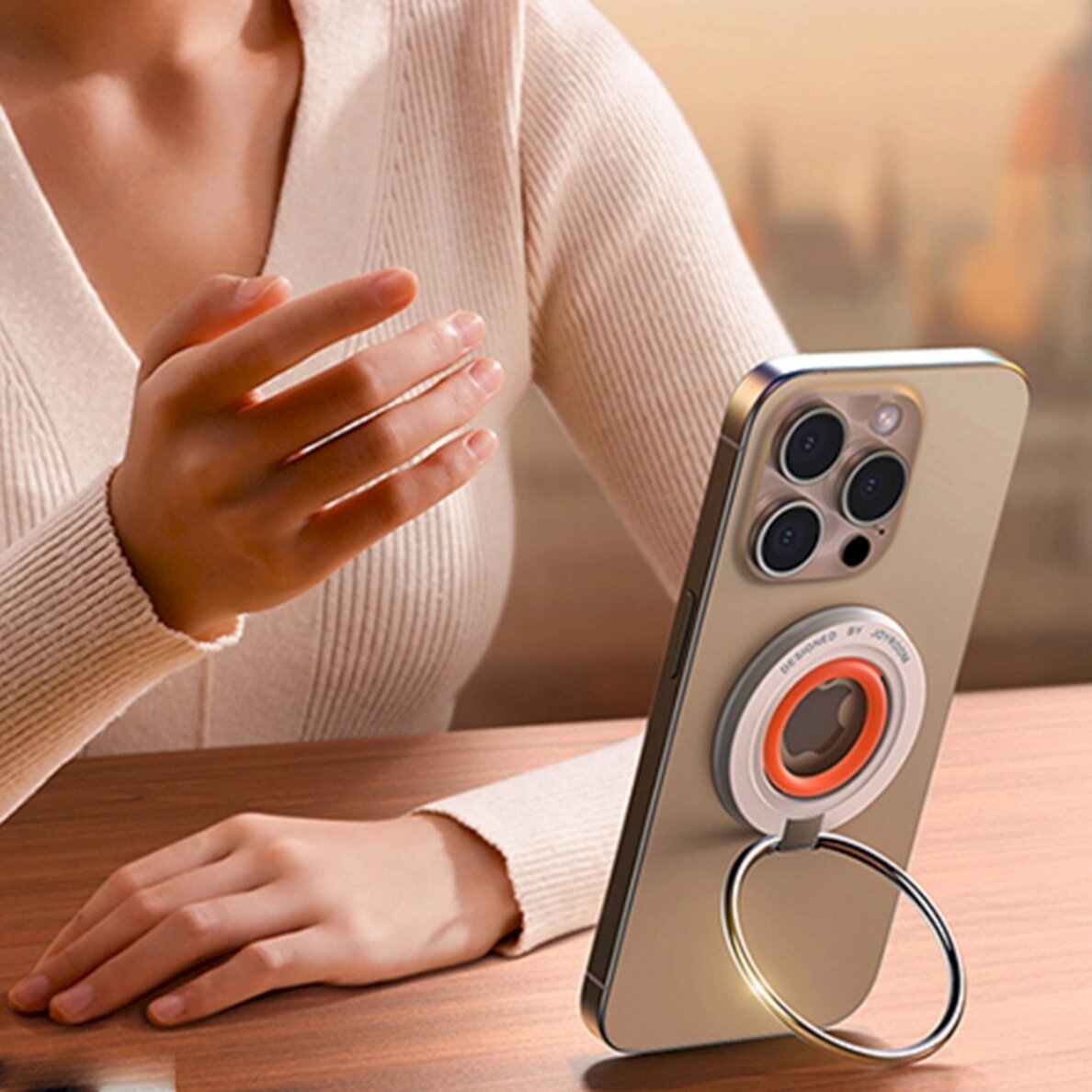 Joyroom JR-ZS383 MagSafe magnetic Telfono laikiklis - orange 8 Joyroom JR-ZS383 MagSafe magnetic Telfono laikiklis - orange 8