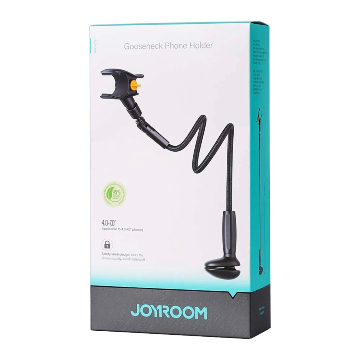 Joyroom JR-ZS389 telefono laikiklis su lanksčia rankena stalui – juodas 7 Joyroom JR-ZS389 telefono laikiklis su lanksčia rankena stalui – juodas 7