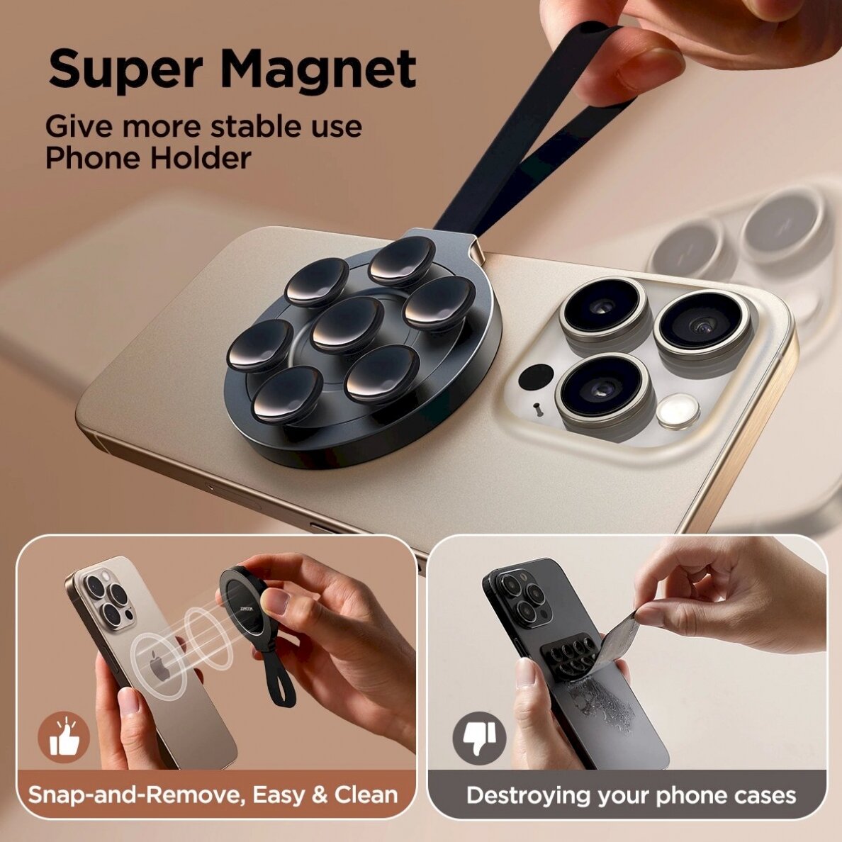 Joyroom JR-ZS393 magnetic Telfono laikiklissuction cups - Juodas 8 Joyroom JR-ZS393 magnetic Telfono laikiklissuction cups - Juodas 8