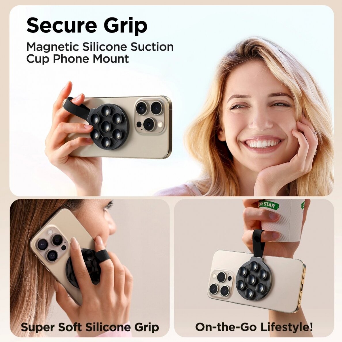 Joyroom JR-ZS393 magnetic Telfono laikiklissuction cups - Juodas 9 Joyroom JR-ZS393 magnetic Telfono laikiklissuction cups - Juodas 9