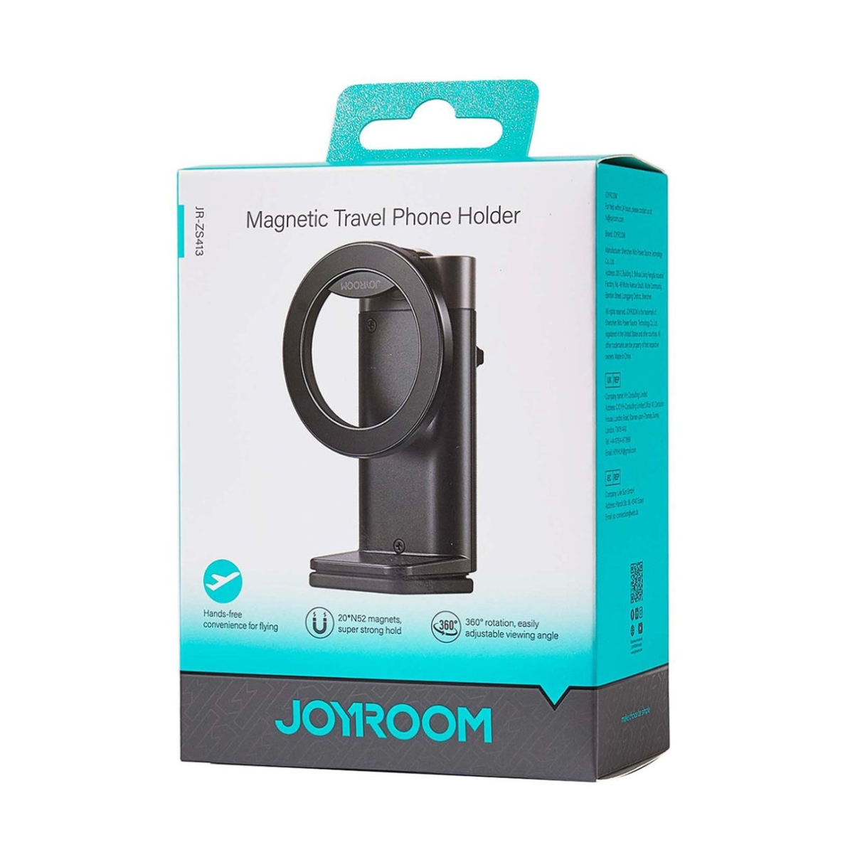 Joyroom JR-ZS413 Magnetinis kelioninis stovas, skirtas 4.7–7.0" telefonui – juodas 5