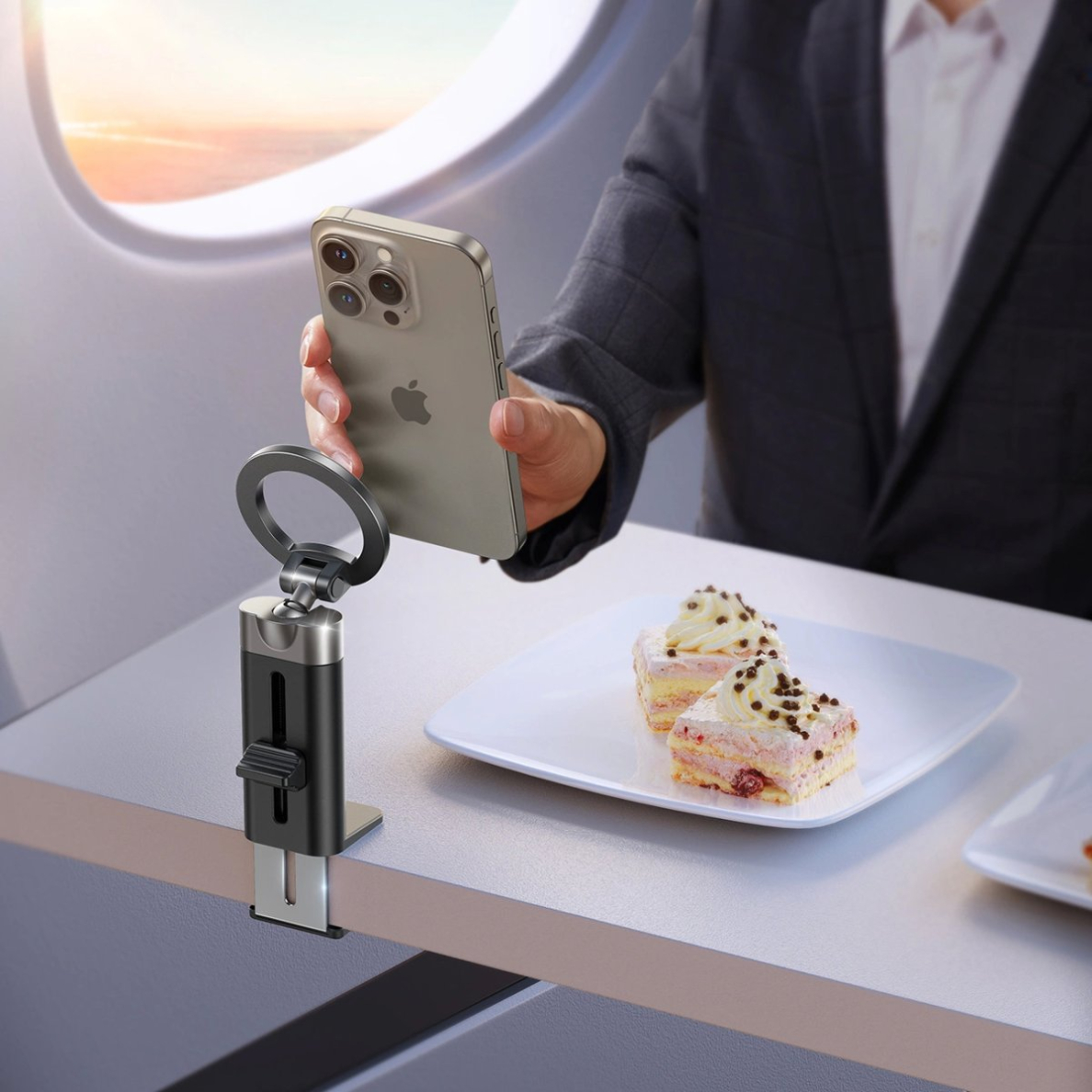 Joyroom JR-ZS413 Magnetinis kelioninis stovas, skirtas 4.7–7.0" telefonui – juodas 8