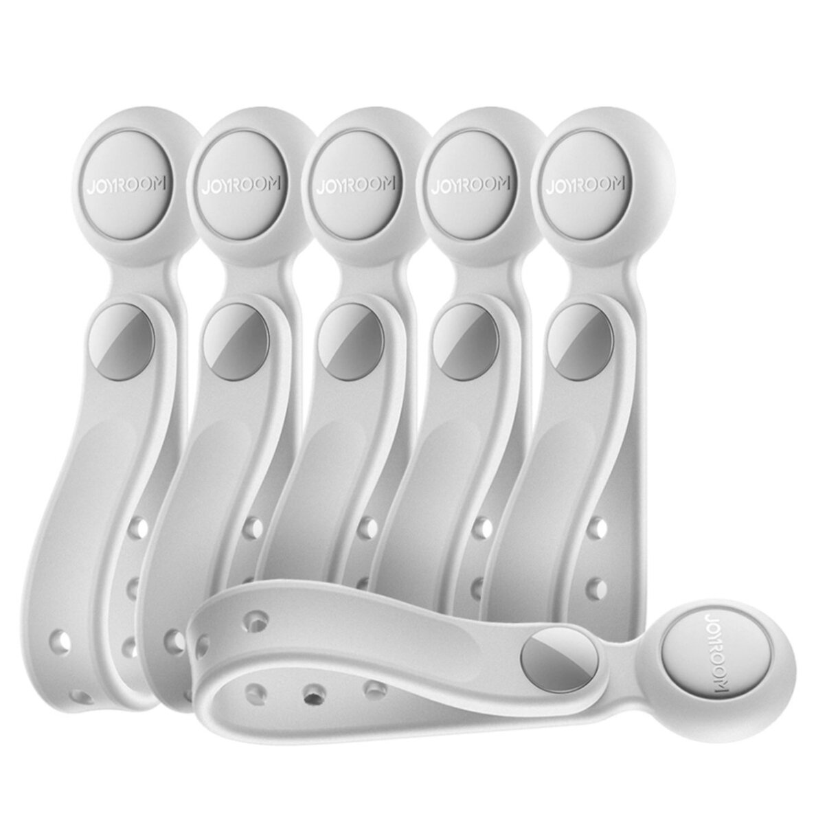 Magnetiniai kabelių laikikliai Joyroom JR-ZS422 (6 vnt.) – balti