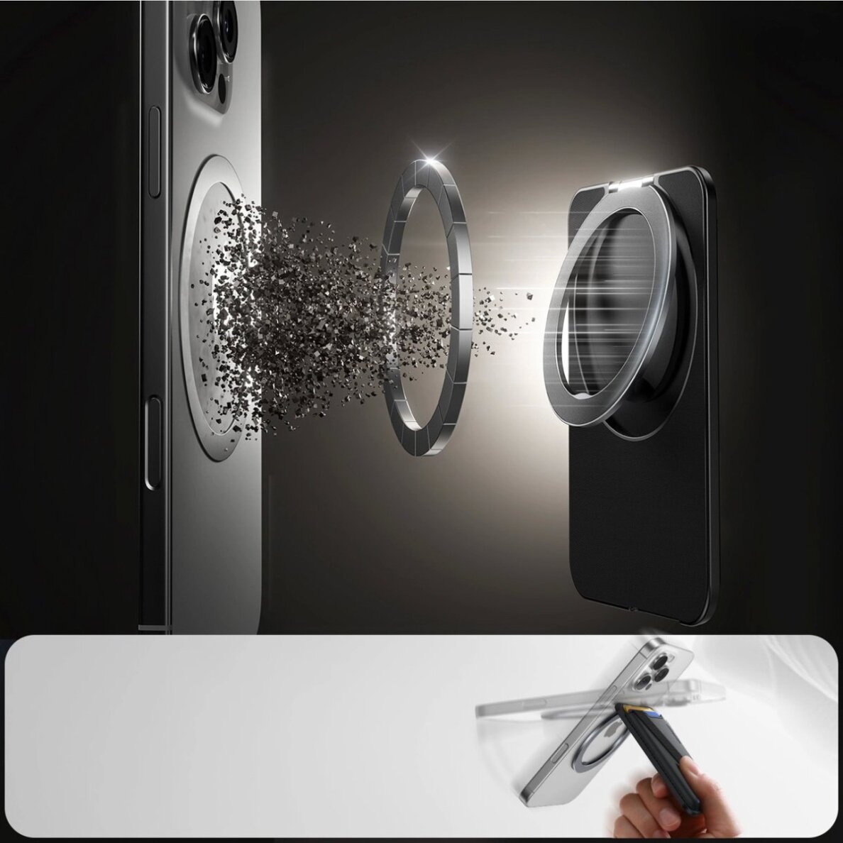 Magnetinė piniginė Joyroom JR-ZS432 suderinama su MagSafe – juoda 1 Magnetinė piniginė Joyroom JR-ZS432 suderinama su MagSafe – juoda 1