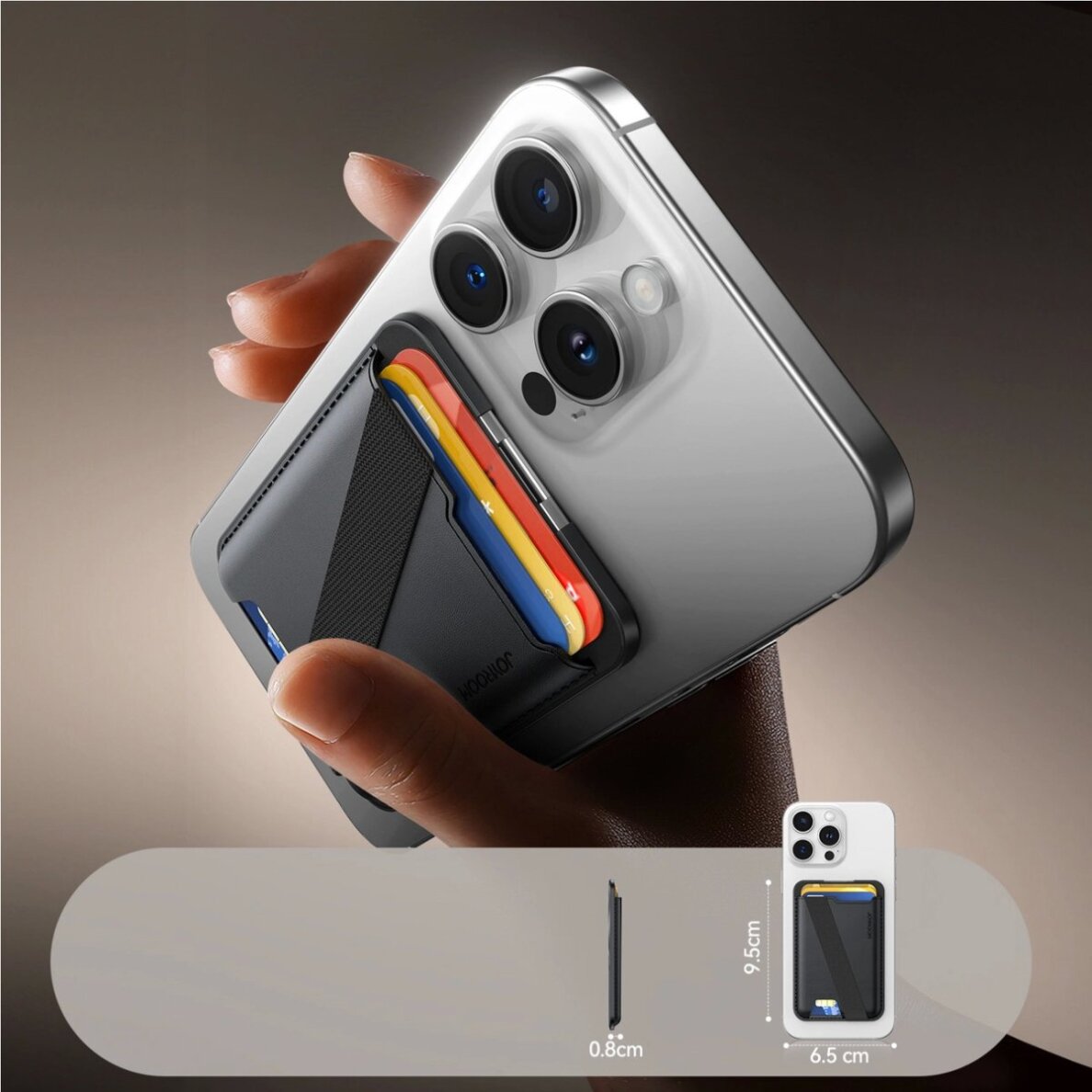 Magnetinė piniginė Joyroom JR-ZS432 suderinama su MagSafe – juoda 2