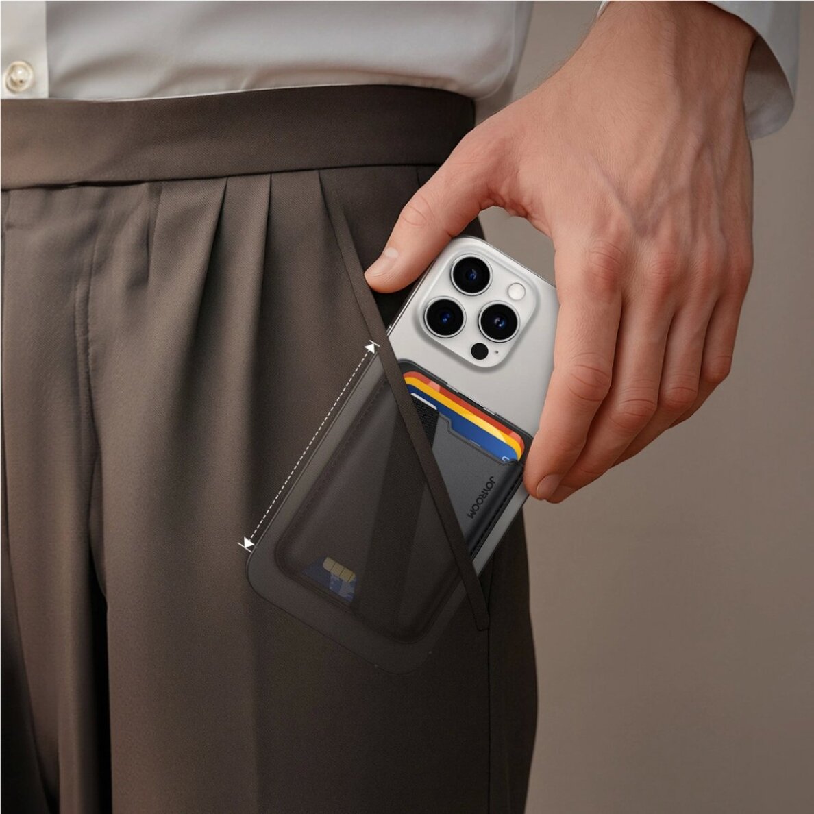 Magnetinė piniginė Joyroom JR-ZS432 suderinama su MagSafe – juoda 6 Magnetinė piniginė Joyroom JR-ZS432 suderinama su MagSafe – juoda 6