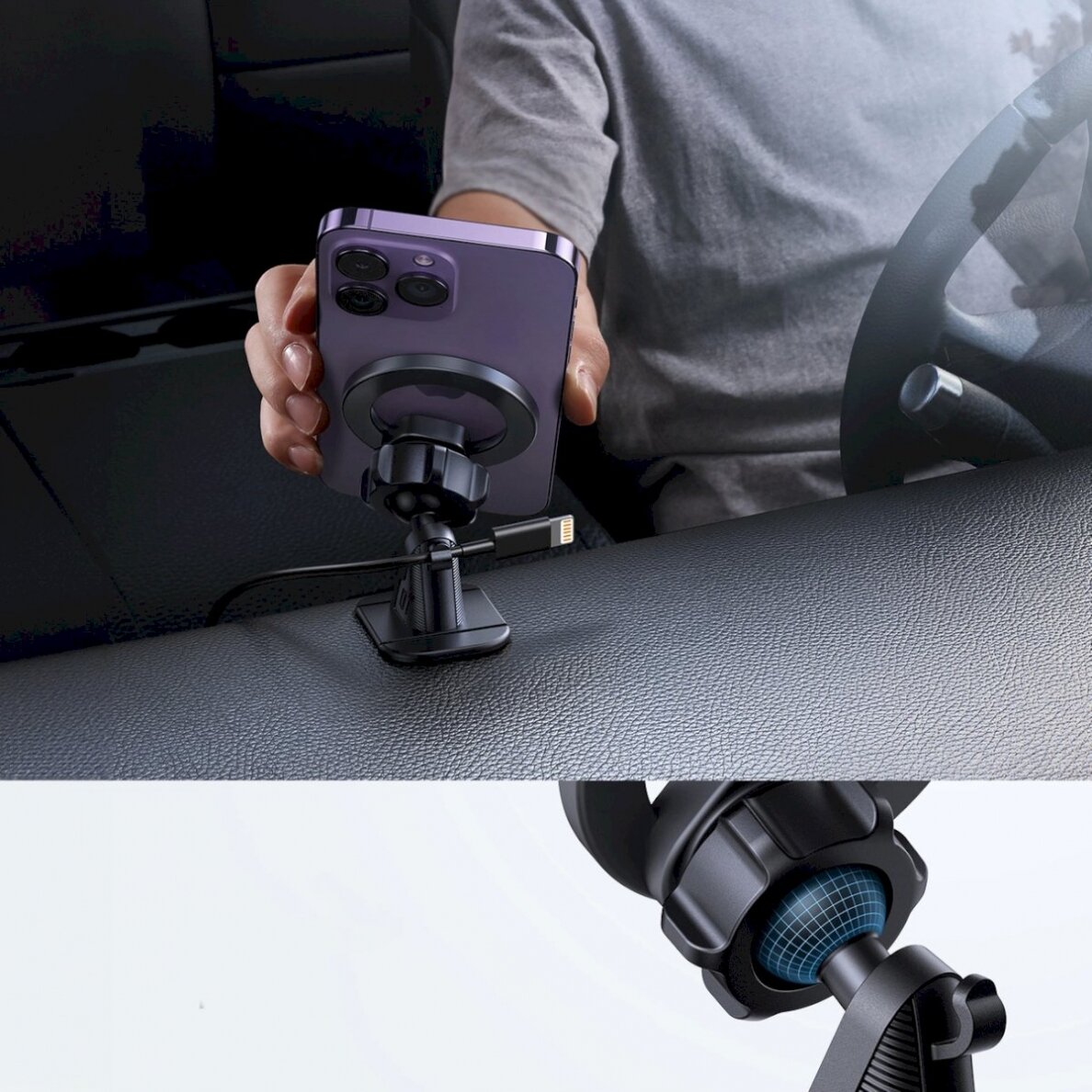 Joyroom magnetic Automobilinis laikiklis cockpit/dashboard Juodas (JR-ZS376) 9 Joyroom magnetic Automobilinis laikiklis cockpit/dashboard Juodas (JR-ZS376) 9