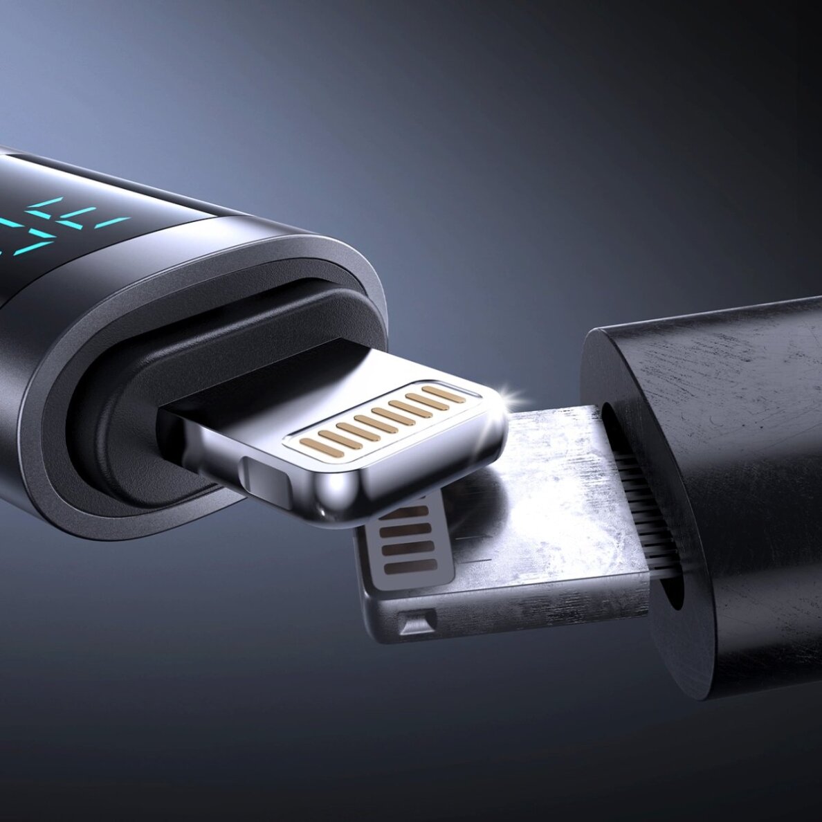 Įkrovimo kabelis Joyroom S-A16 Pro Prism Series 30W USB-C – Lightning su ekranu 1.2 m – juodas 4 Įkrovimo kabelis Joyroom S-A16 Pro Prism Series 30W USB-C – Lightning su ekranu 1.2 m – juodas 4