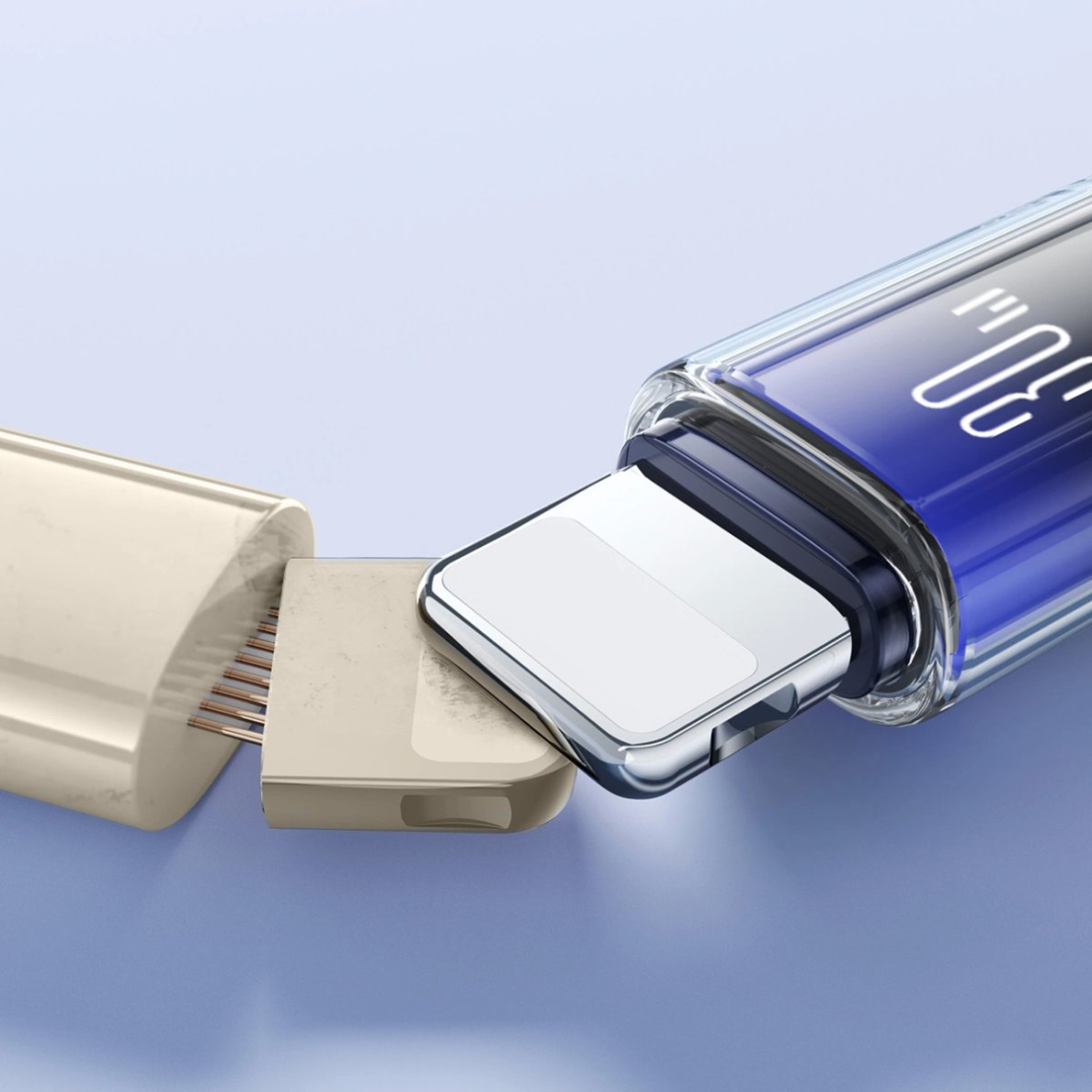 Joyroom S-A42 Crystal-Clear Series 30W USB-C / Lightning kabelis 1.2 m – juodas 13