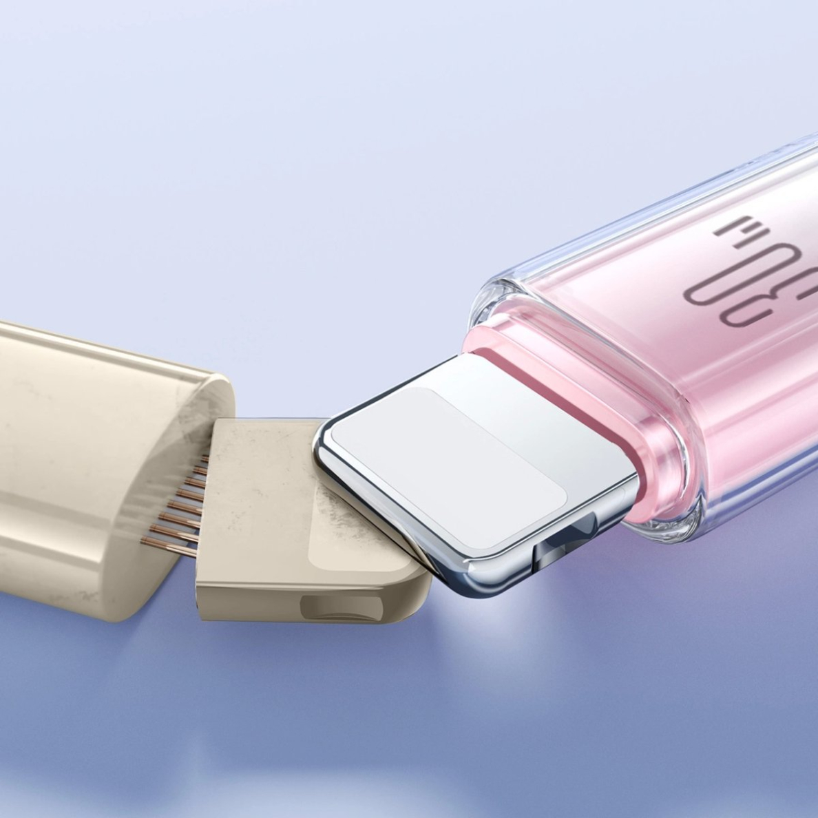 Joyroom S-A42 Crystal-Clear Series 30W USB-C / Lightning kabelis 1.2 m – baltas 10