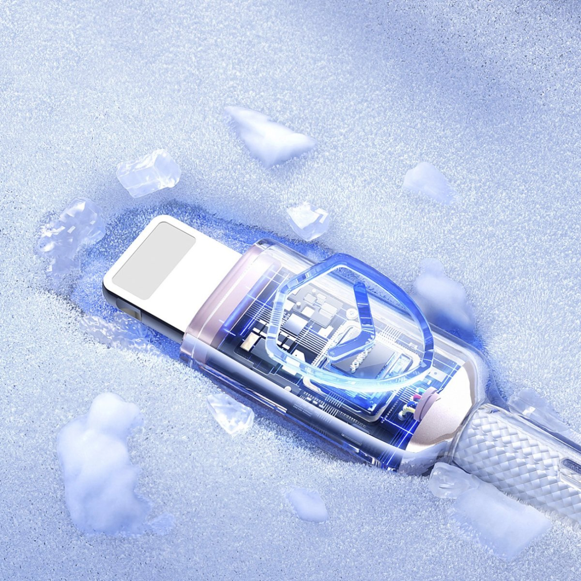 Joyroom S-A42 Crystal-Clear Series 30W USB-C / Lightning kabelis 1.2 m – baltas 12