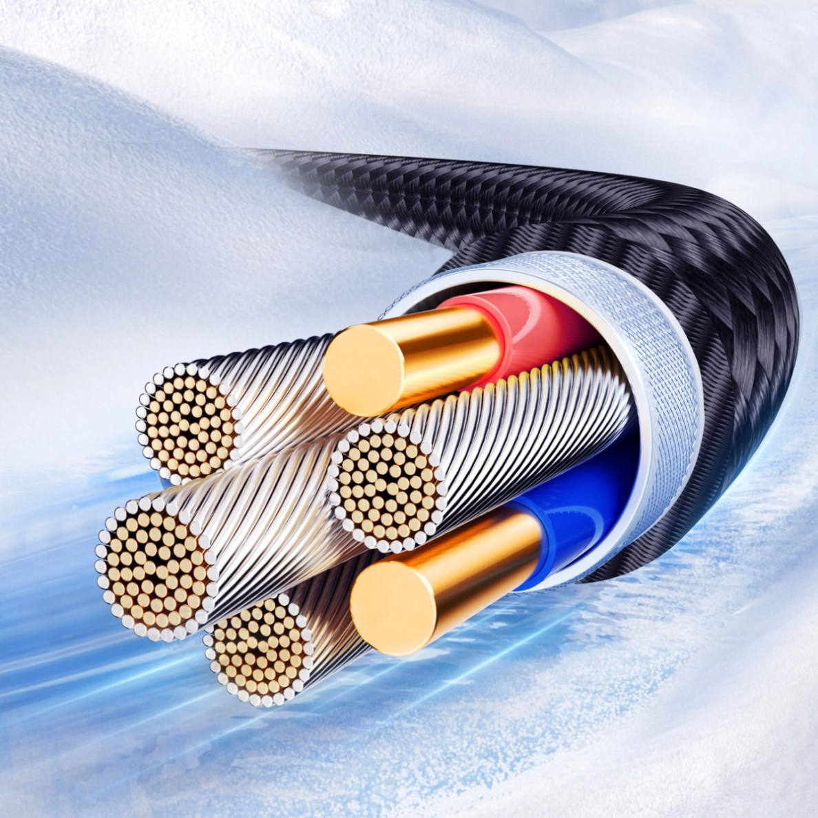 Joyroom S-A42 Crystal-Clear Series 3A USB-A / Lightning kabelis 1.2 m – juodas 11