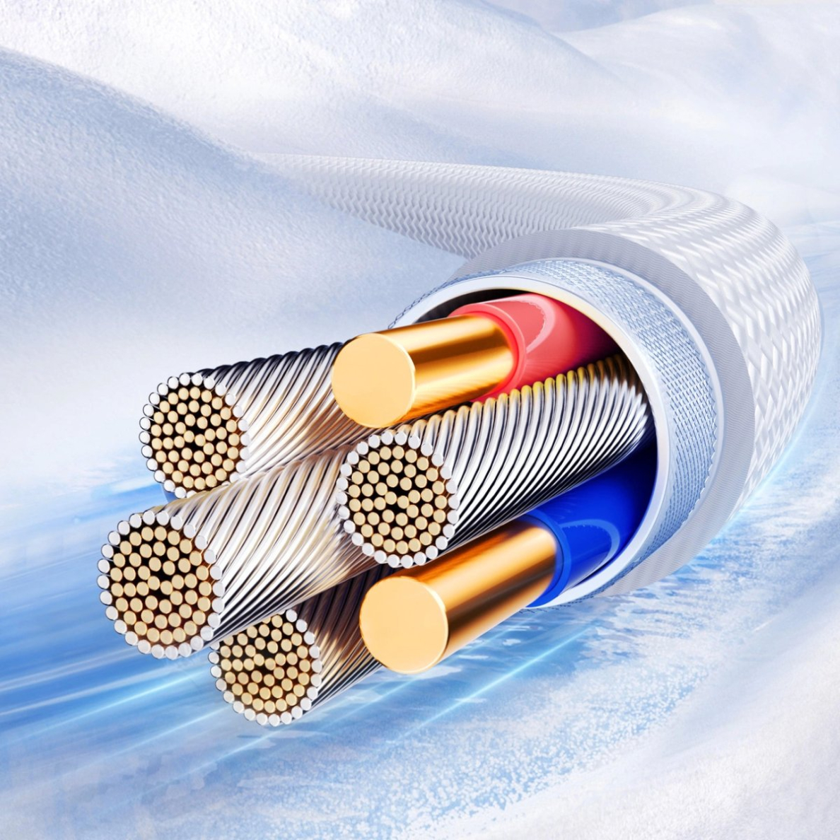 Joyroom S-A42 Crystal-Clear Series 3A USB-A / USB-C kabelis 1.2 m – baltas 11