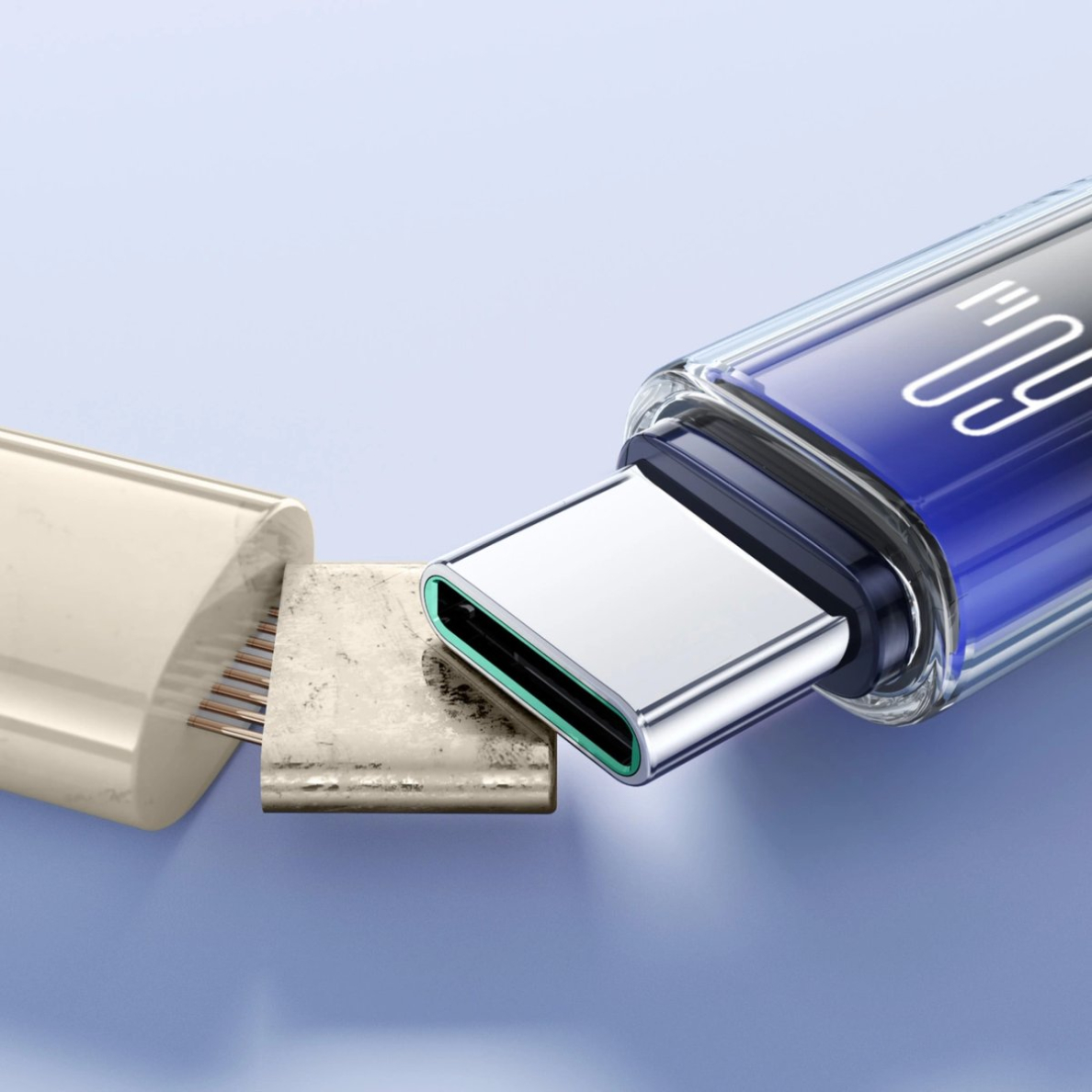 Joyroom S-A42 Crystal-Clear Series 60W USB-C / USB-C kabelis 1.2 m – juodas 13