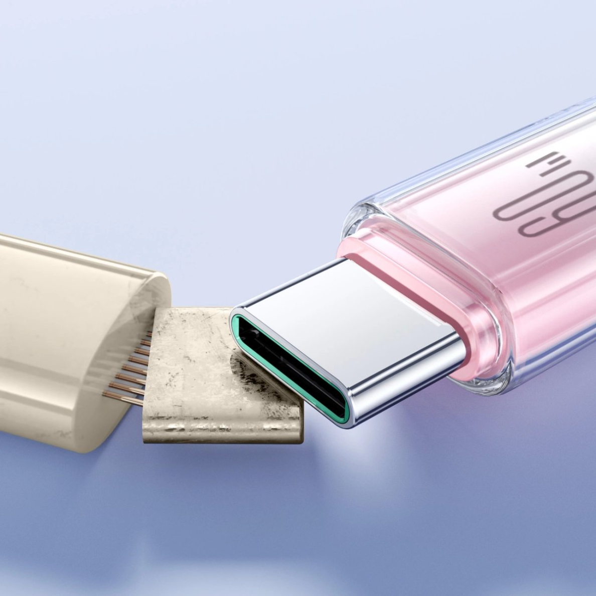 Joyroom S-A42 Crystal-Clear Series 60W USB-C / USB-C kabelis 1.2 m – baltas 13