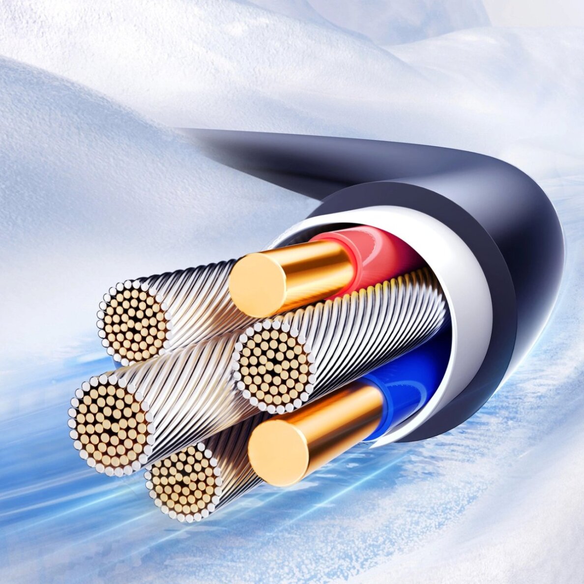 Įkrovimo kabelis Joyroom S-A43 Crystal-Clear Series 3A USB-A – USB-C spiralinis 1.5 m – juodas 7