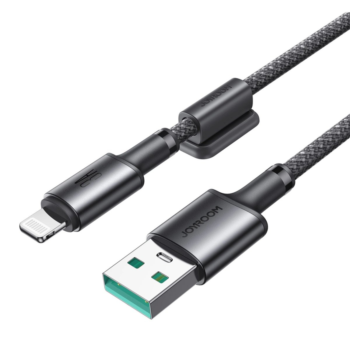 Joyroom S-A50 Unlimited Series 3A USB-A / Lightning kabelis su magnetiniu laikikliu 1.2 m – pilkas 6