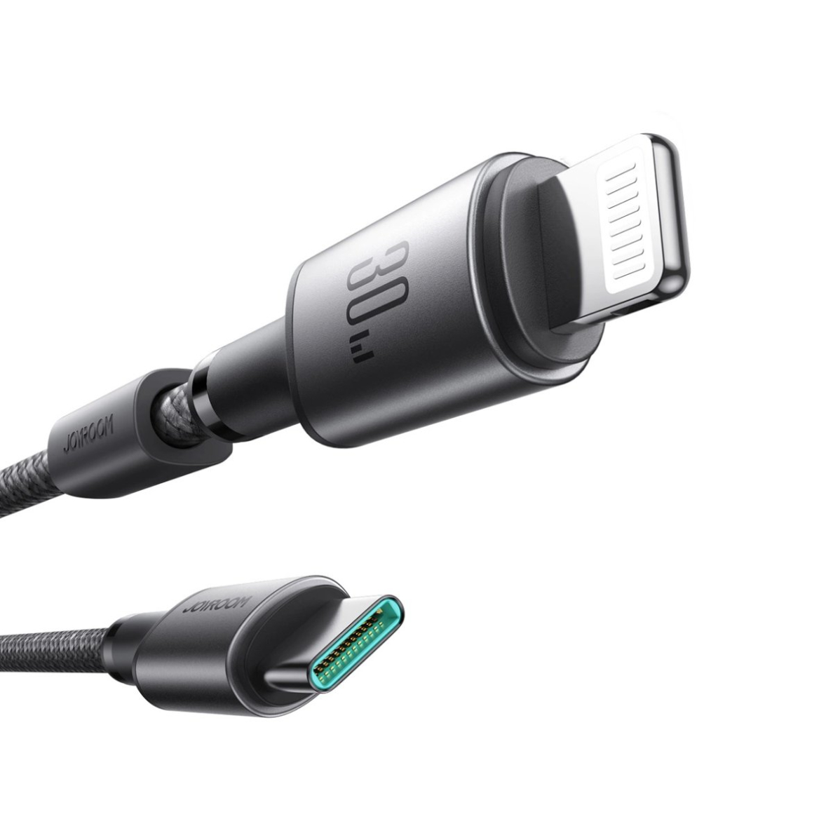 Joyroom S-A50 Unlimited Series 60W USB-C / Lightning kabelis su magnetiniu laikikliu 1.2 m – pilkas 3