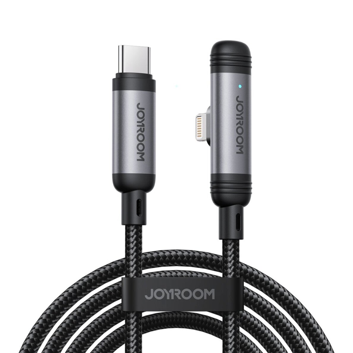 Įkrovimo kabelis Joyroom S-A56 EnjoyX Series 90° USB-C – Lightning 30W 1.2 m – juodas Įkrovimo kabelis Joyroom S-A56 EnjoyX Series 90° USB-C – Lightning 30W 1.2 m – juodas