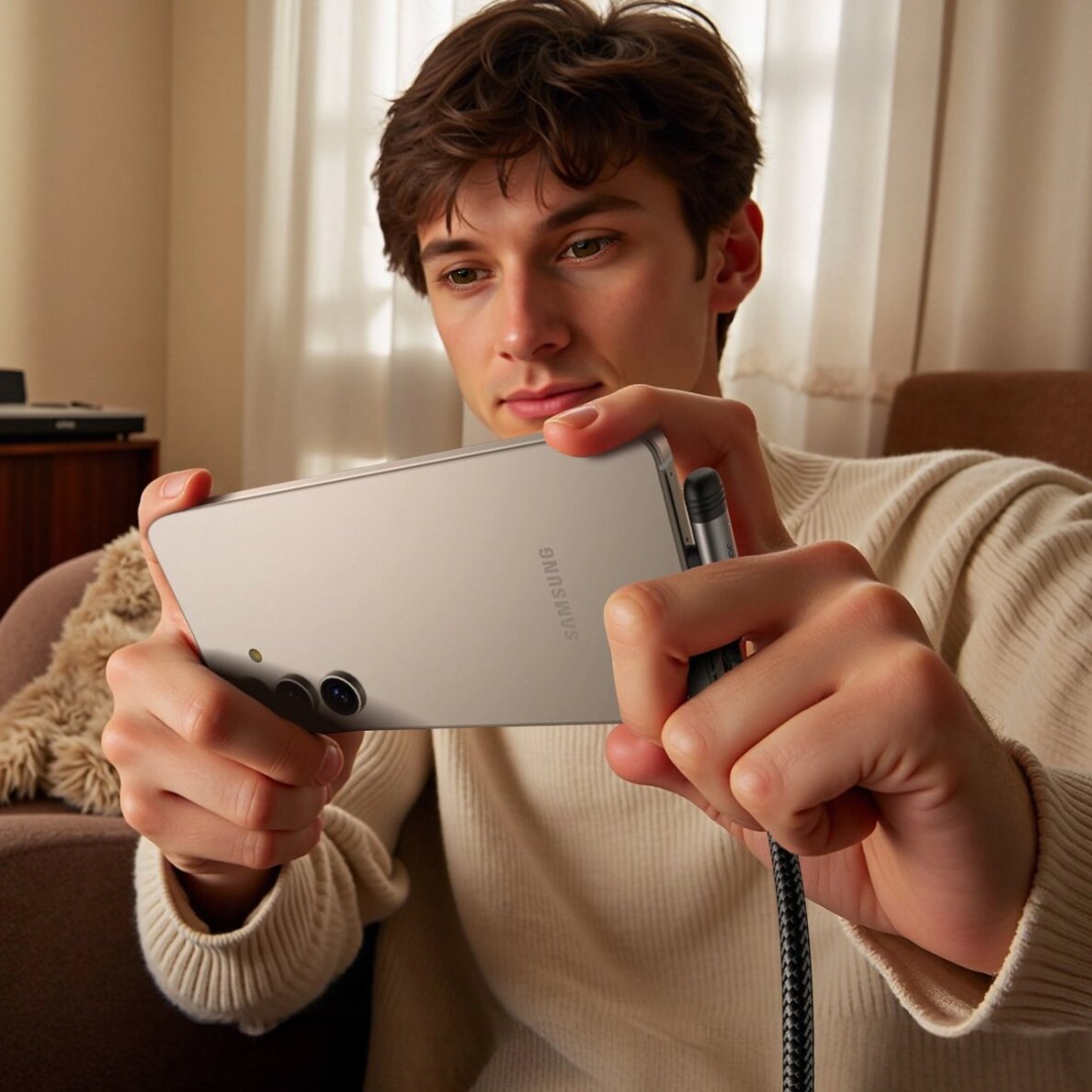 Įkrovimo kabelis Joyroom S-A56 EnjoyX Series 90° USB-C – USB-C 60W 1.2m – juodas 2 Įkrovimo kabelis Joyroom S-A56 EnjoyX Series 90° USB-C – USB-C 60W 1.2m – juodas 2